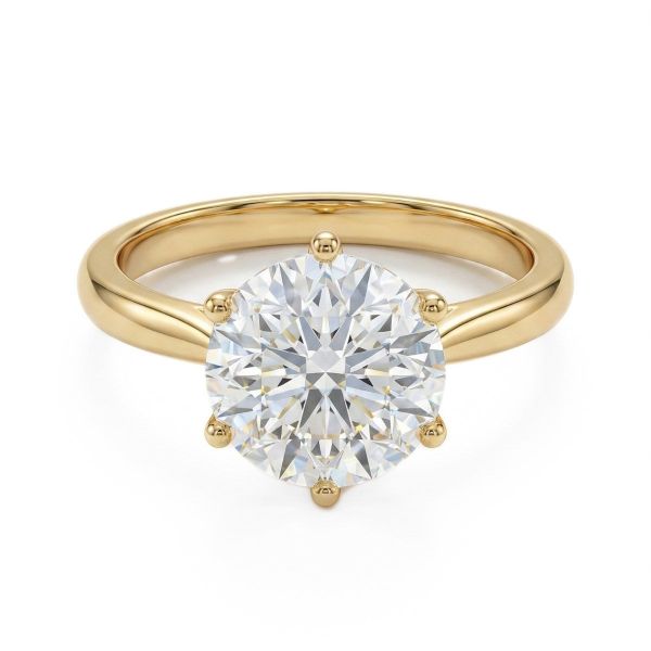 Forlovelsesring med lab grown diamant 2,0 ct River (D/E) VS1 3xExcellent i gult gull - 18007200LG-gg