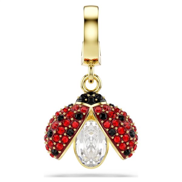 Swarovski smykke Idyllia charm Mixed cuts, Ladybug, Red, Gold-tone plated - 5743138