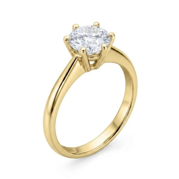 Diamantring forlovelsesring 0,70 ct  i 14kt gult gull. Diona - 18001070gg