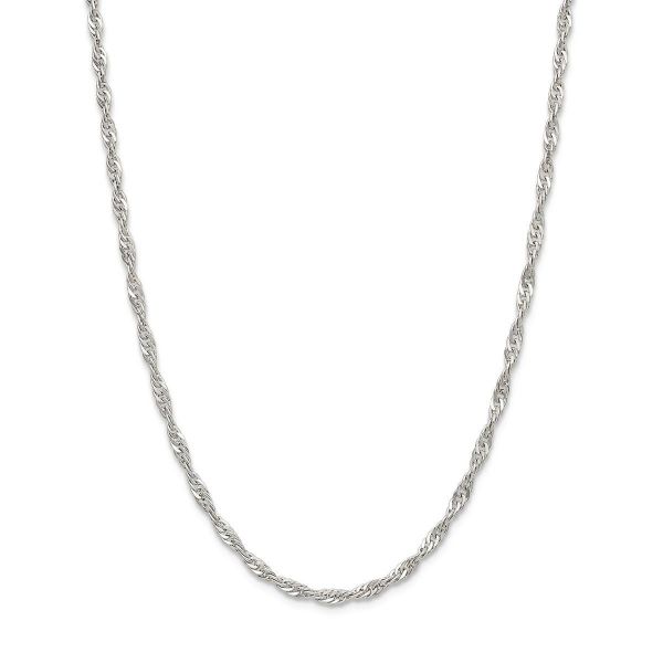 Singapore kjede i hvitt gull 14 kt, 45 cm, bredde 2.2 mm - 14HV2245