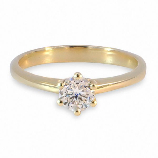 Forlovelsesring diamantring 0,40 ct i 14kt gult gull. Diona - 18001040gg