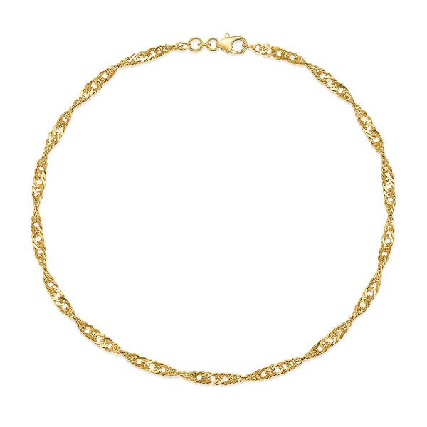Armbånd i gult gull 14kt, 18 cm - 18GU2918