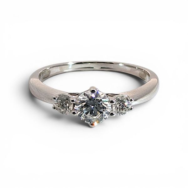 Diamant forlovelsesring i hvitt gull 0.40 ct - ABR01168hv040